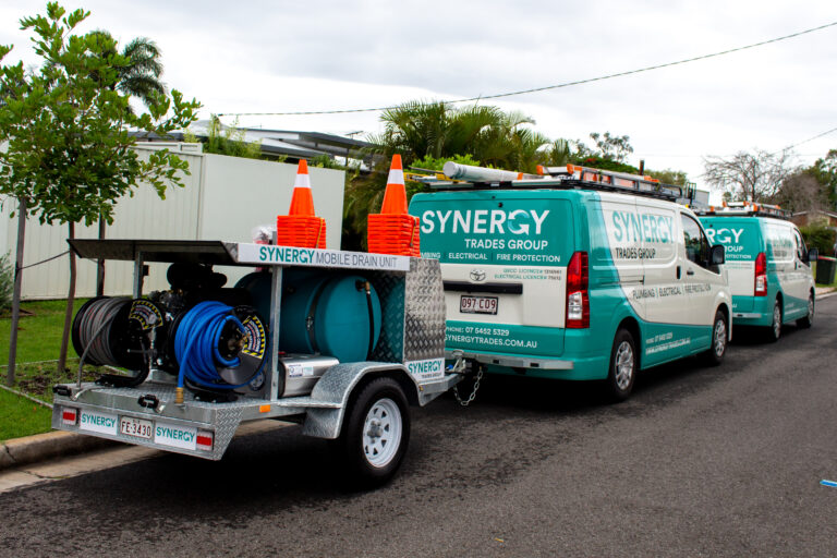 Synergy Trades Group - Plumbers in Action - Plumbing Mobile Truck is ready to go anytime