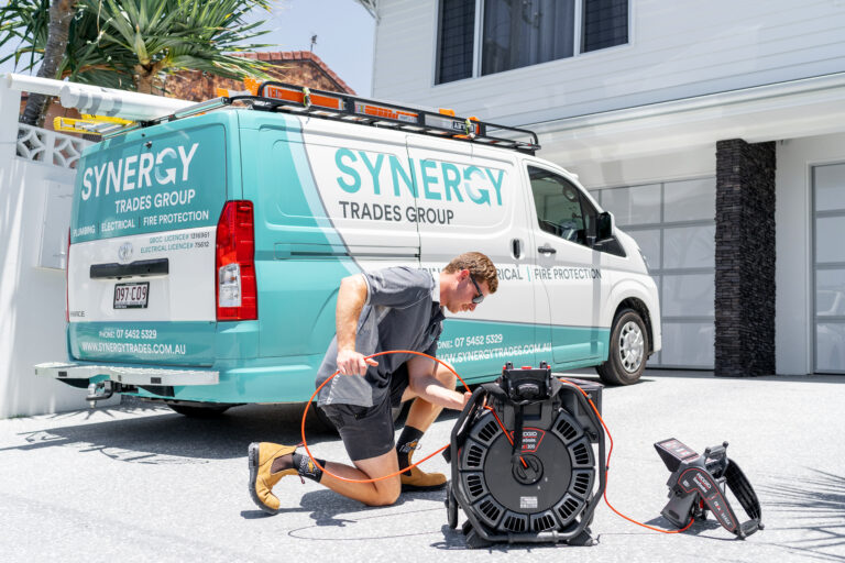 Synergy Trades Group - Plumbers in Action - Plumbing Mobile Truck with our dedicated local plumber