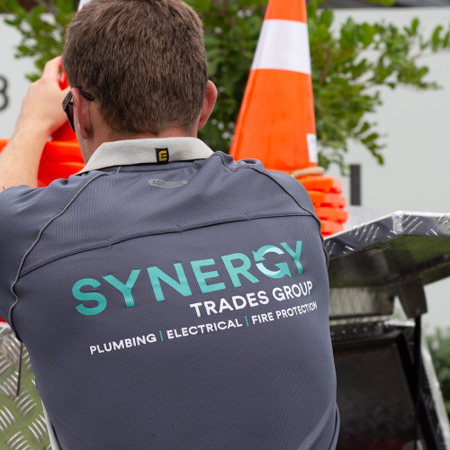 Synergy Trades Group - Plumbers - Our Sunshine Coast plumbers organizing traffic cone