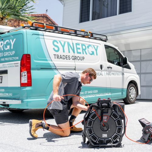 Synergy Trades Group - Plumbers in Action - Plumbing Mobile Truck with our dedicated local plumber
