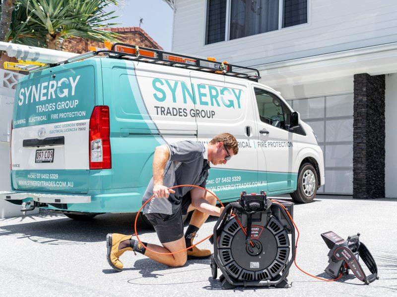 Synergy Trades Group - Plumbers in Action - Plumbing Mobile Truck with our dedicated local plumber