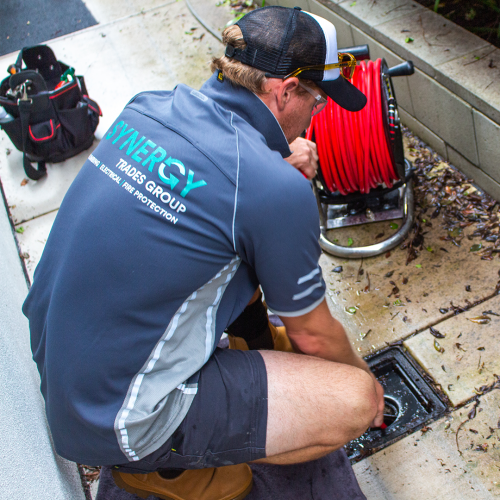 Synergy Trades Group - Plumbers in Action - Using a Drain Camera
